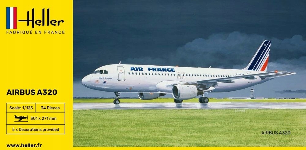 Heller 56448 A-320 Air France Heller 56448 Startovací Sada měřítko 1/125
