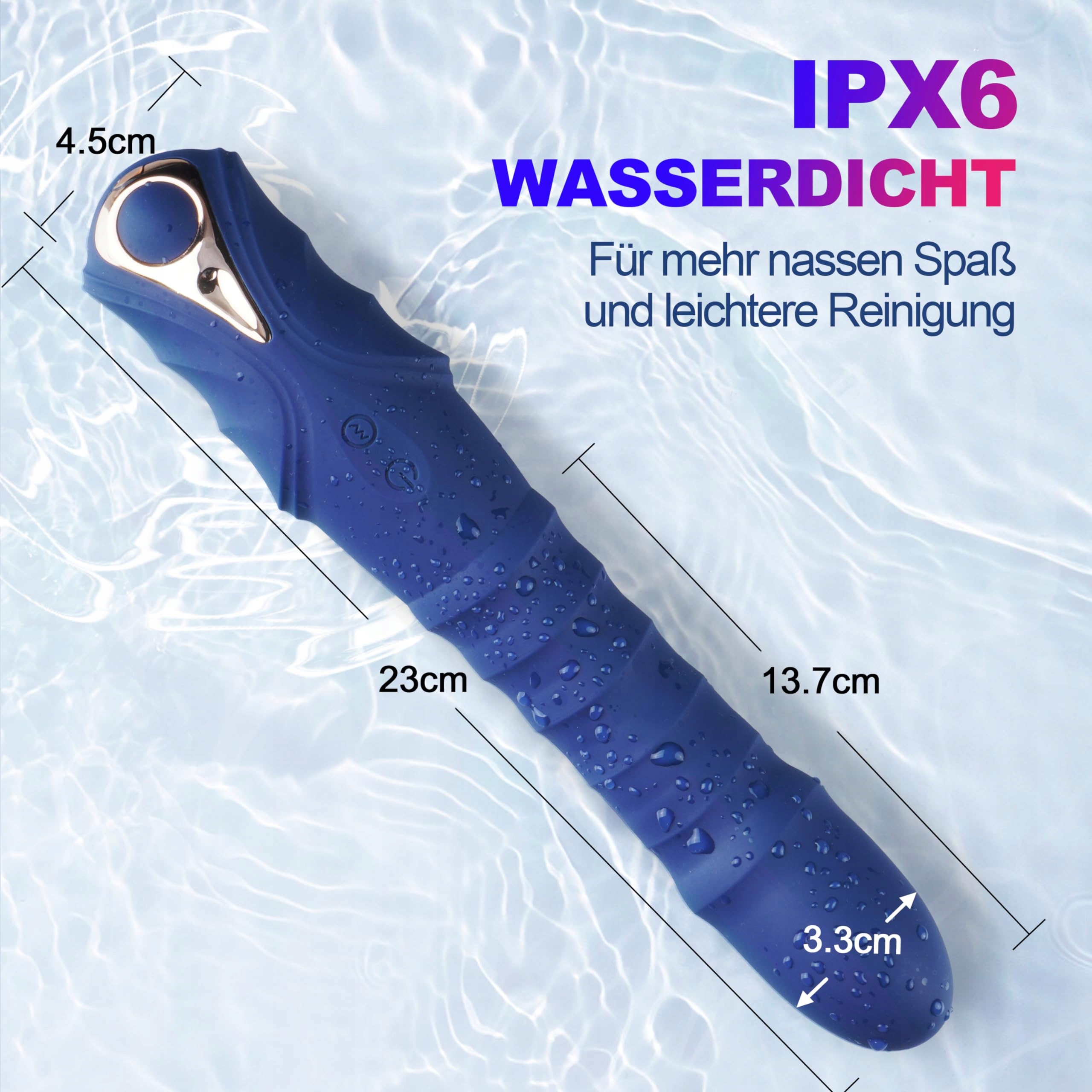 LEISER Wibrator Dla Kobiet 2w1 Dildo 10 Trybów Silikonowy G-Punkt Klitoris — miniatura 5
