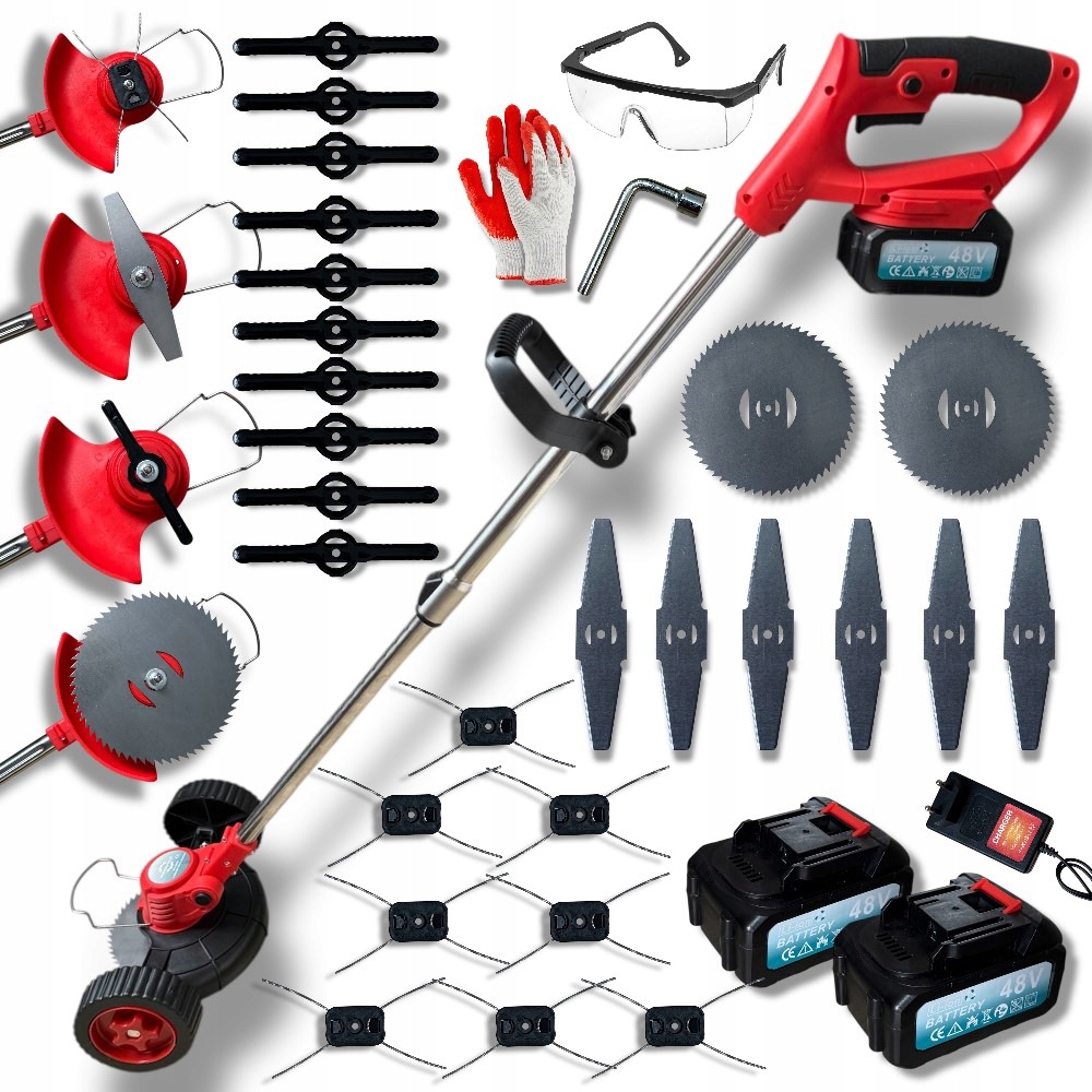 Podkaszarka Kosa Akumulatorowa Ogrodowa Do Trawy 2 Aku