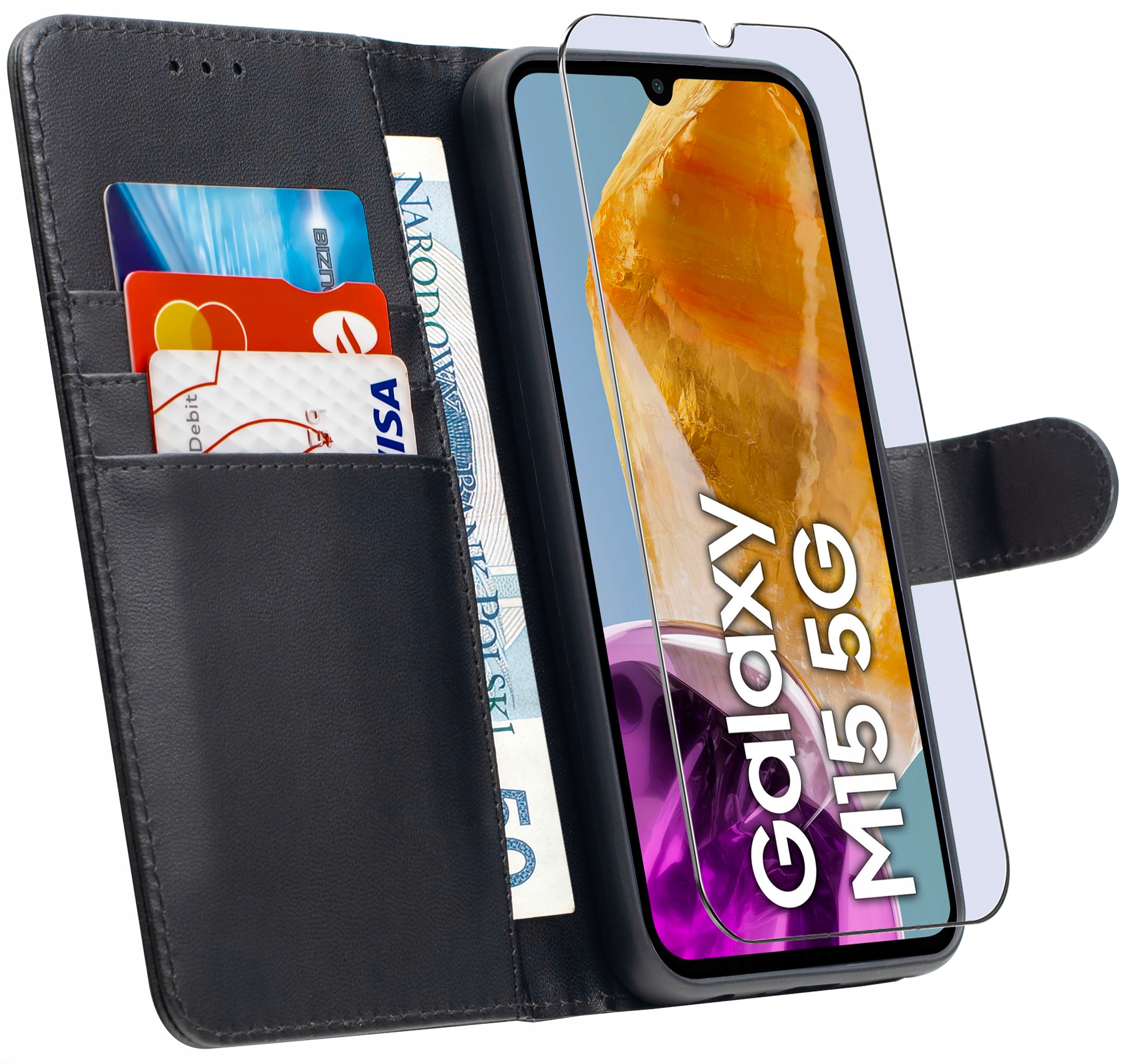 ETUI do Samsung M15 5G | SKÓRZANE PORTFEL BOOK TOKRA CASE CLASSIC + SZKŁO