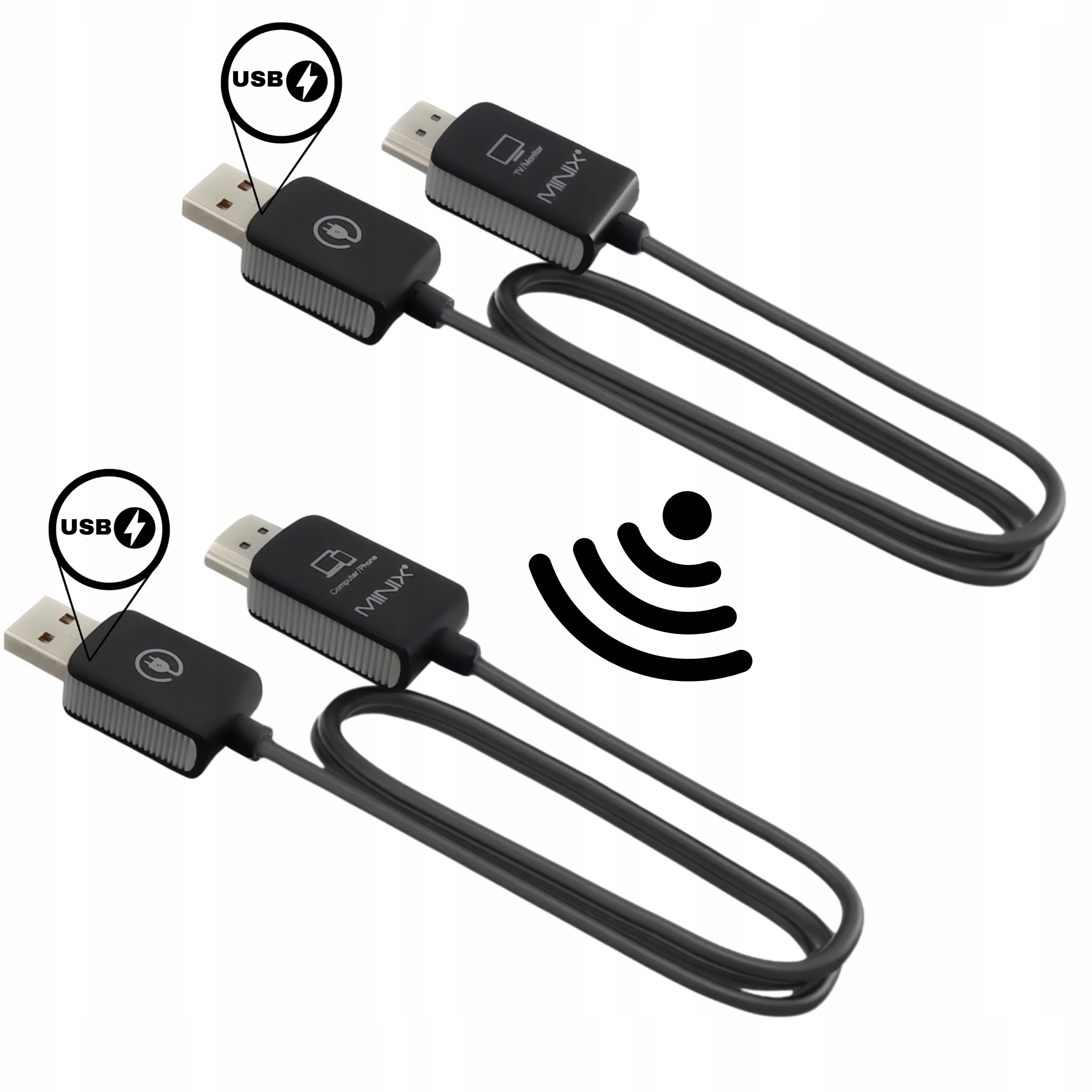 Bezdrátový vysílač obrazu, videa, Hdmi, Full Hd, 50 m, Minix H1