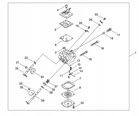 Karburátor pro řezačku betonu Echo CSG-7410 A021-004950