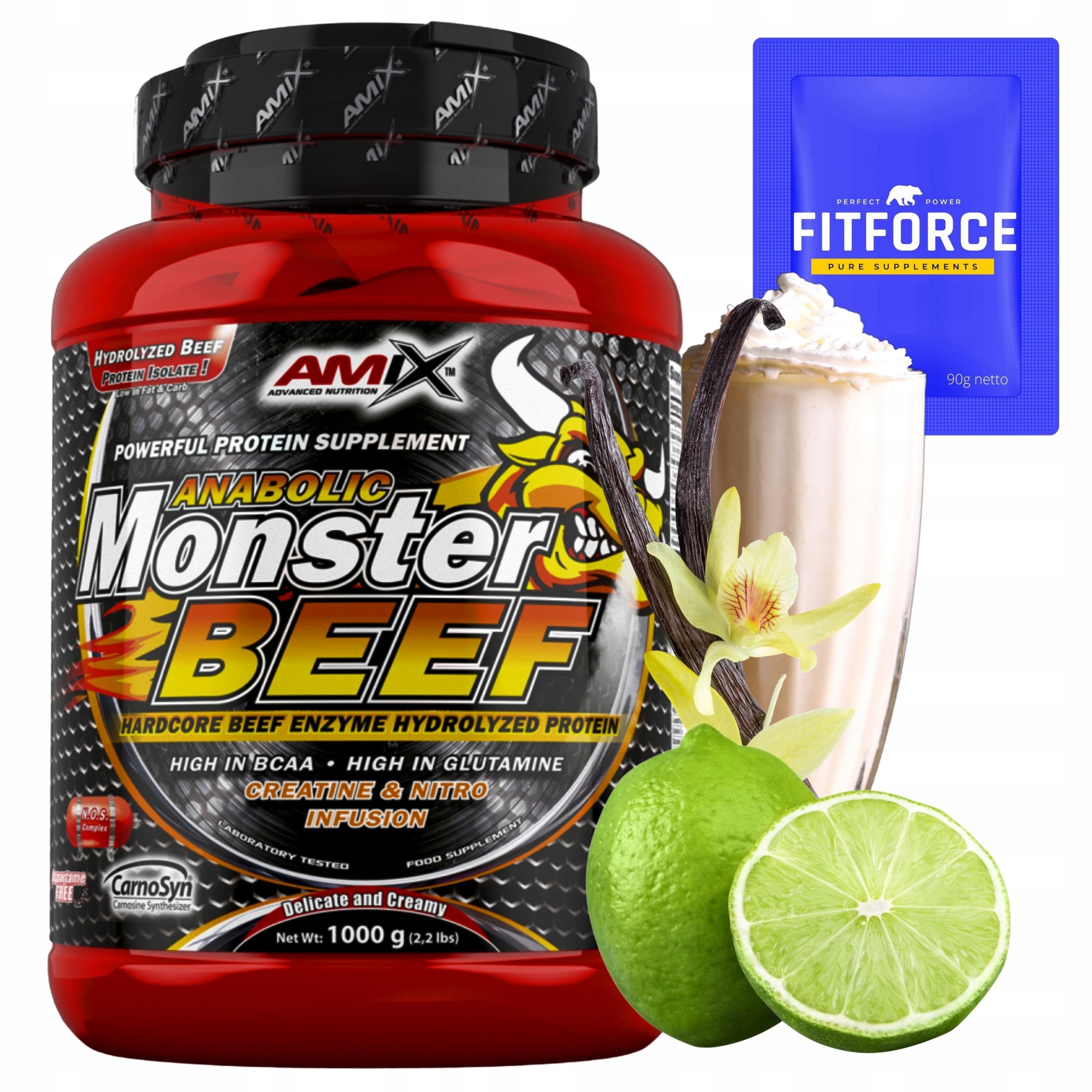 Keto protein Amix Hydrolyzát hovězího proteinu Beef Protein Vanilka s limetkou