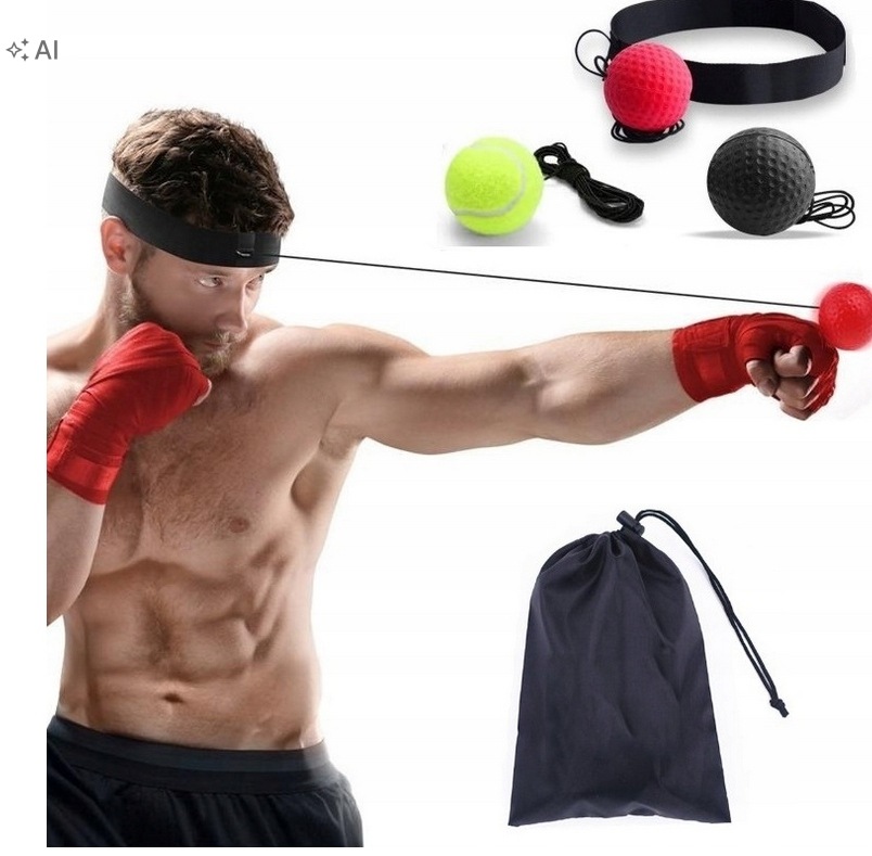 3x Piłka Refleksowa Fight Reflex Ball Refleksówka Do Treningu Na Głowę Pro