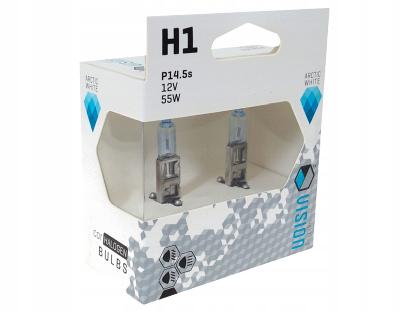 

Żarówki Arctic White H1 12V 55W 90% Światła Biała