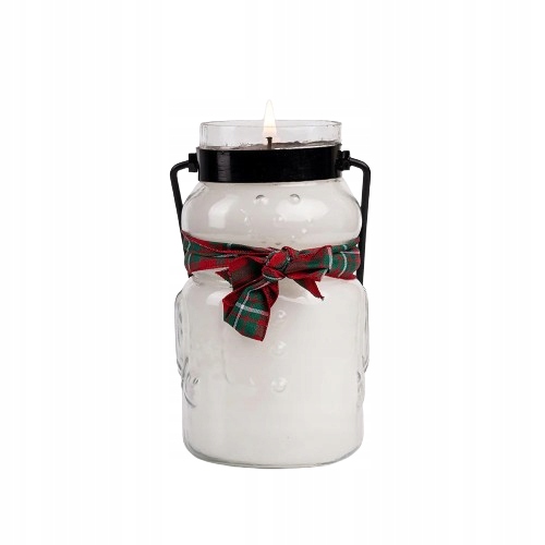 Malá svíčka Welcome Wreath Snowman Cheerful Candle