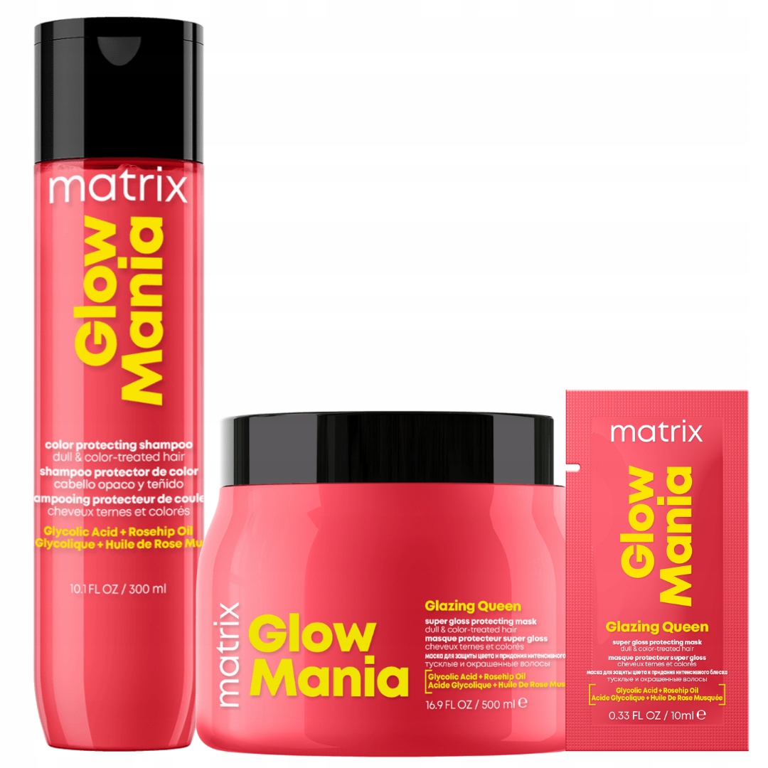 Matrix Glow Mania šampon a maska na posílení barvených vlasů Dárek
