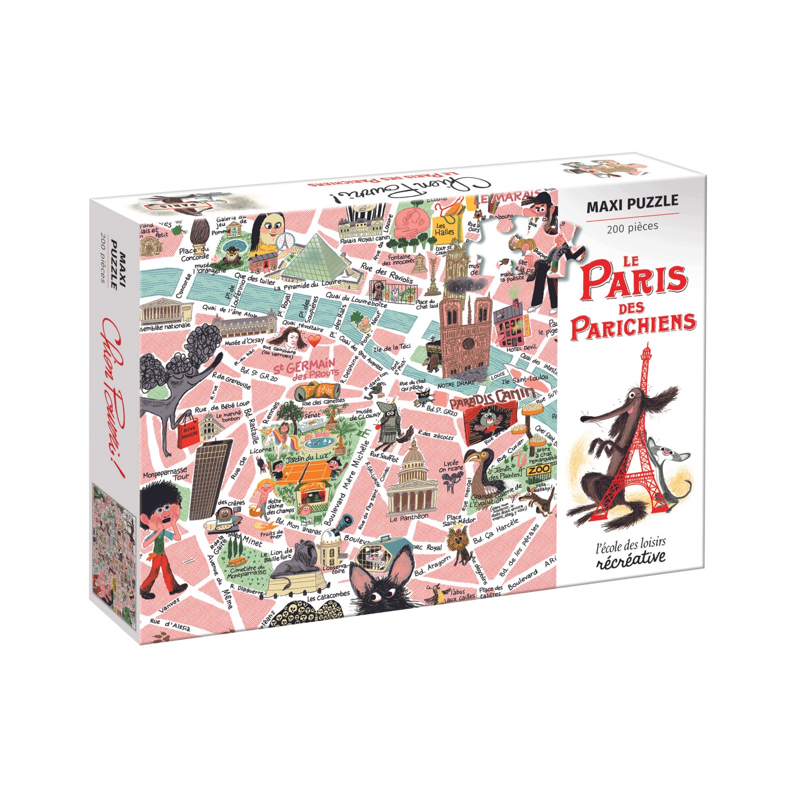 Puzzle Chien Pourri w Paryżu 200 el. Moulin Roty
