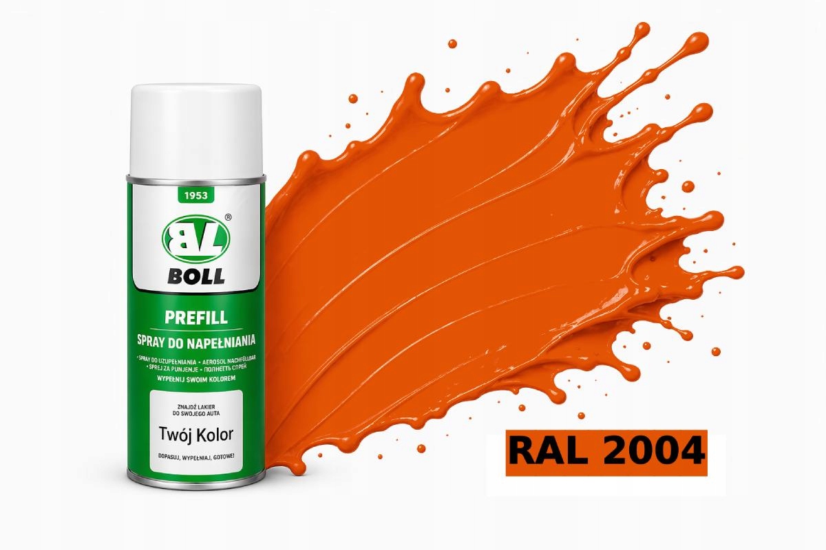Ral 2004 Satynowy Mat Lakier Akrylowy Spray 400ml Półmat Metal Pvc