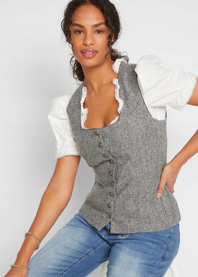 A58242 A17 SZARA KAMIZELKA LUDOWY-STYL 40