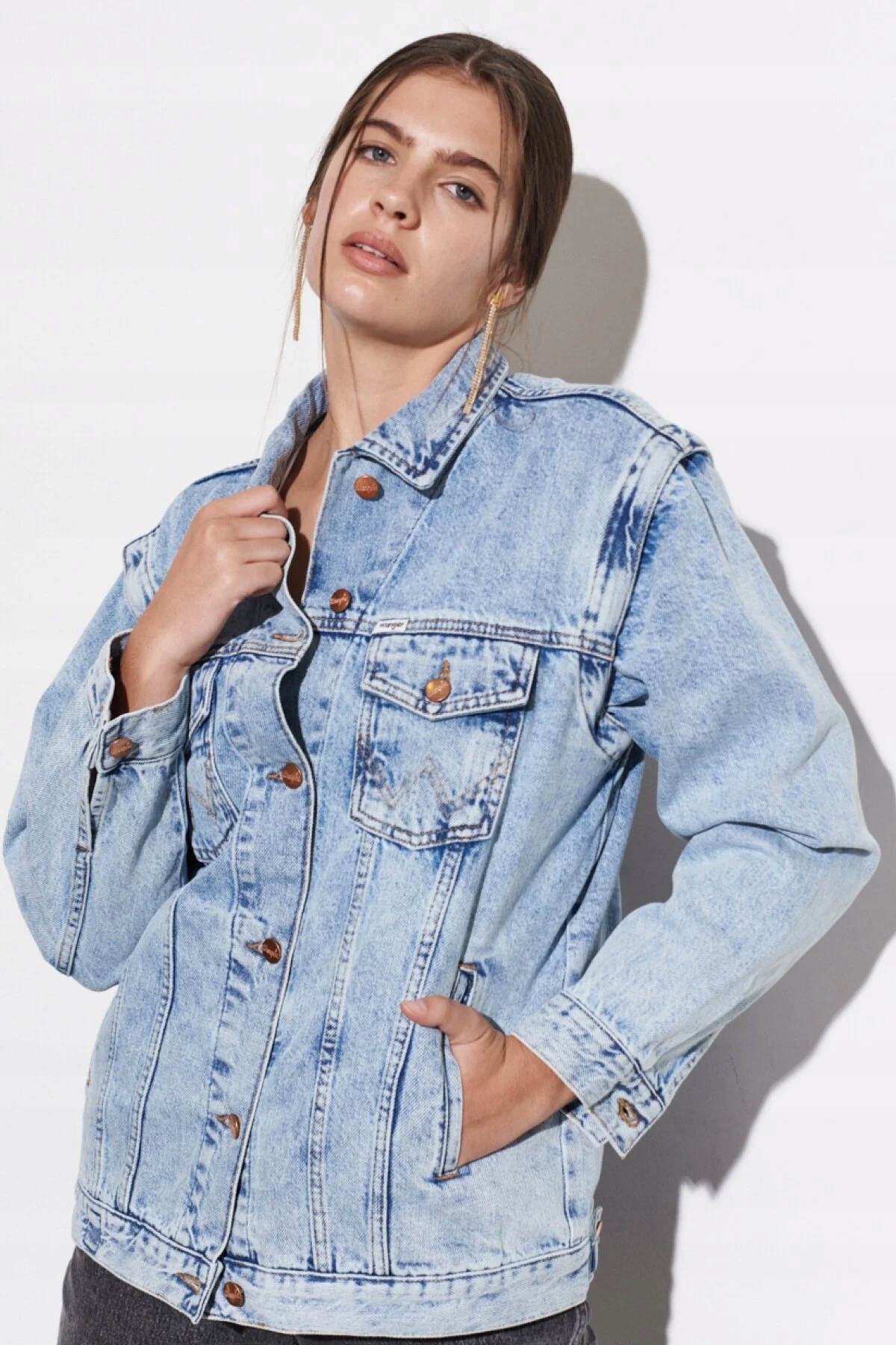 Damska kurtka Wrangler Zip Sleeves Jacket Cher W40396X17 S