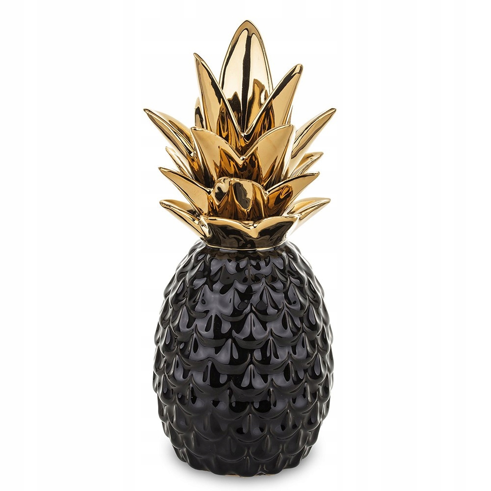 

Figurka Ananas Czarny Złoty 22cm Połysk CERAMIKA20
