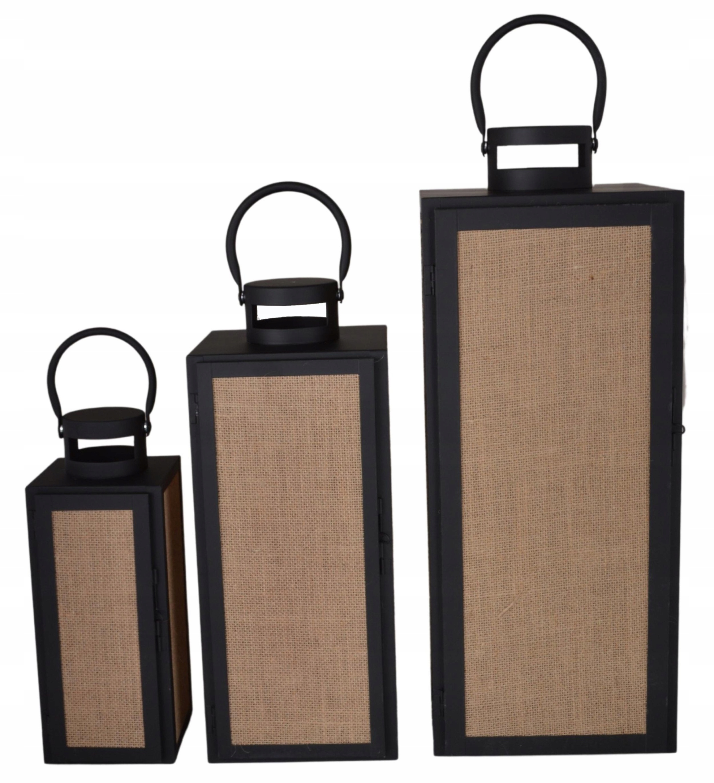 LATARNIA LAMPIONY METALOWE AŻUROWE PREZENT 3SZT