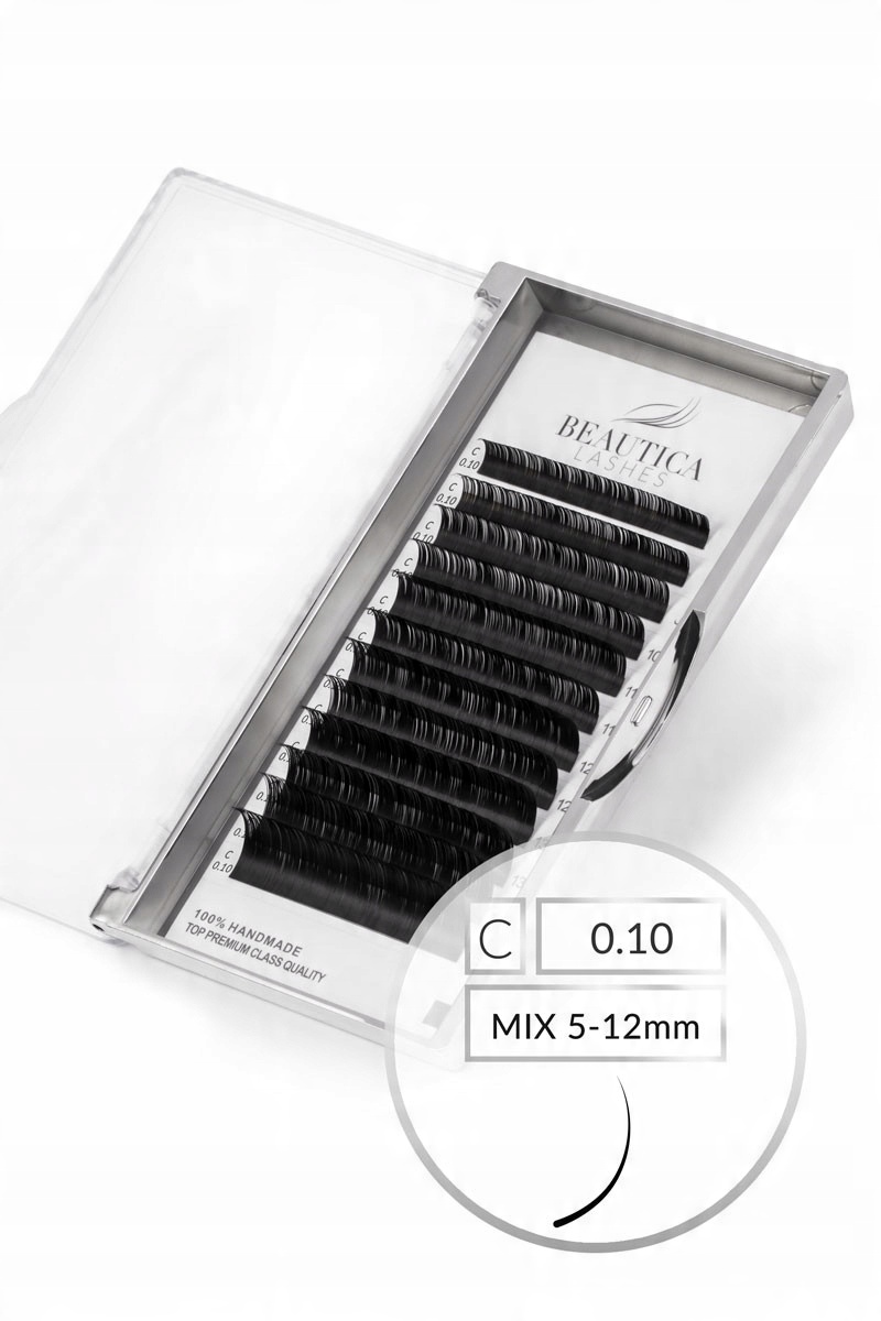 

Rzęsy Classic Mink C 0.10mm Mix 5-12 mm Beautica