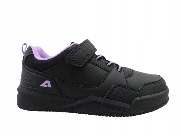 Dziecięce Buty Sportowe Sneakersy CZARNE/lila Wkł. Skóra 34