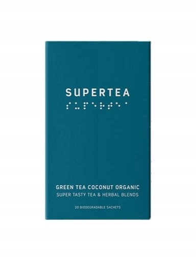 Čaj Supertea zelený čaj coconut organický 20 sáčků