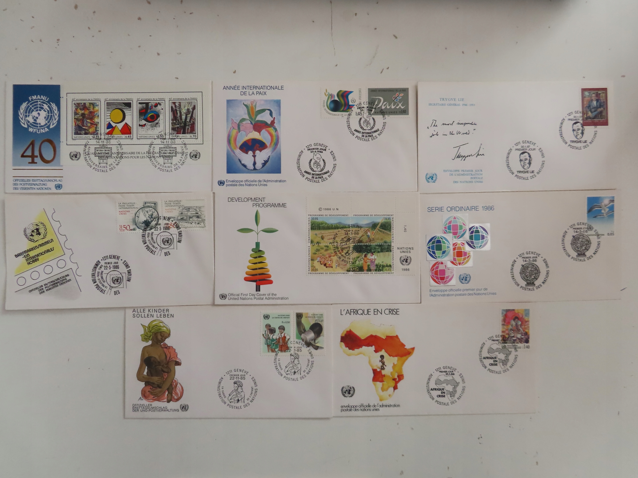 Zestaw FDC Genewa B9861