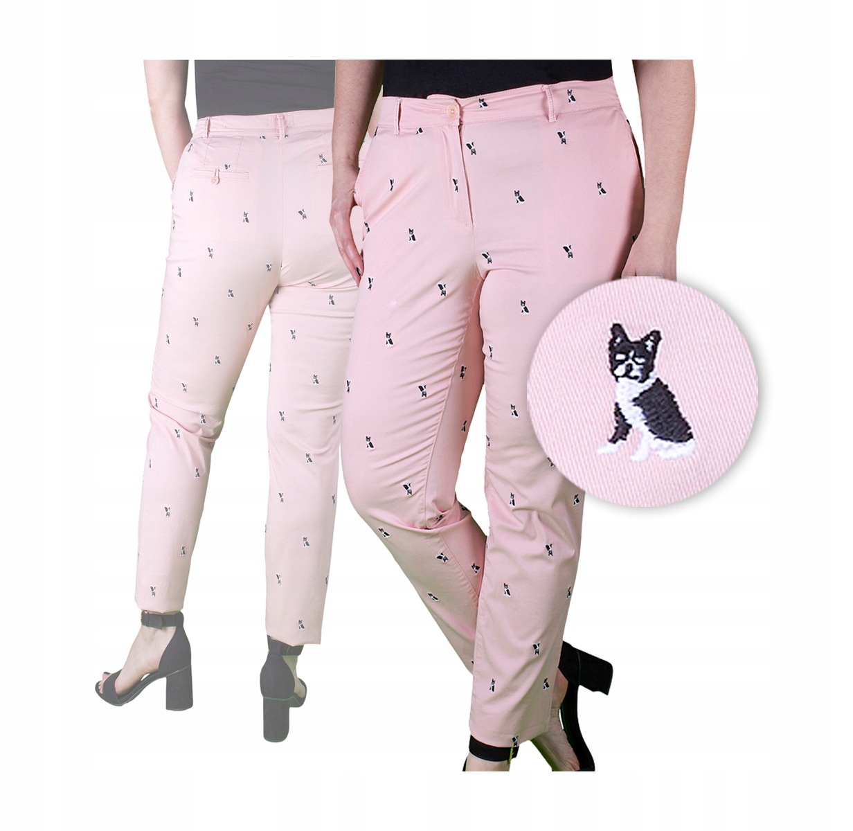 

Chinosy spodnie damskie Cygaretki Plus Size 60