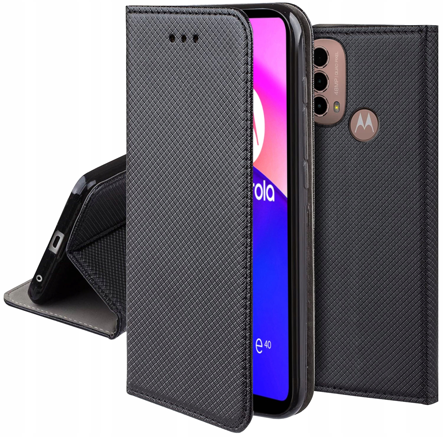 

Etui do Motorola Moto E40 E20 E30 S-magnet Szkło