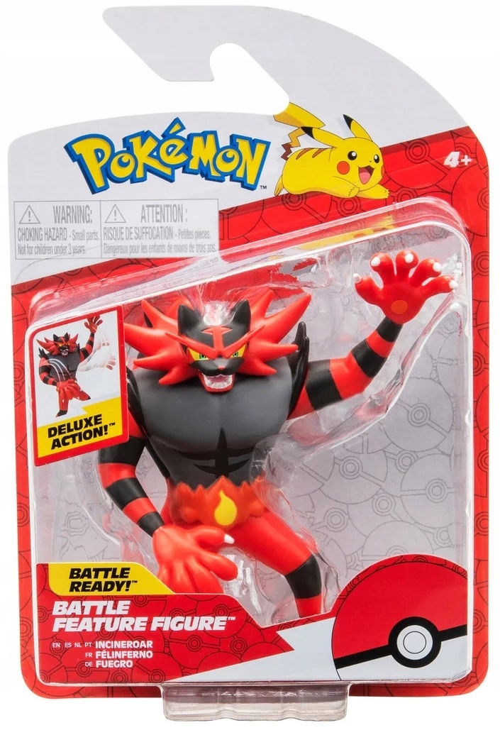 Figurka Pokemon Incineroar Bitewna z Funkcją Ataku Ruchoma