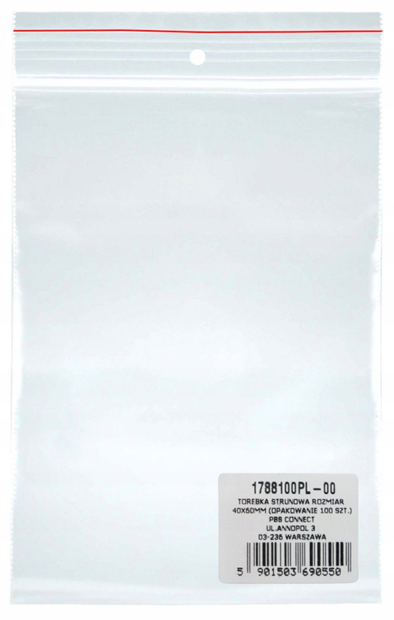 

Torebka strunowa Ldpe 40x60mm 100szt