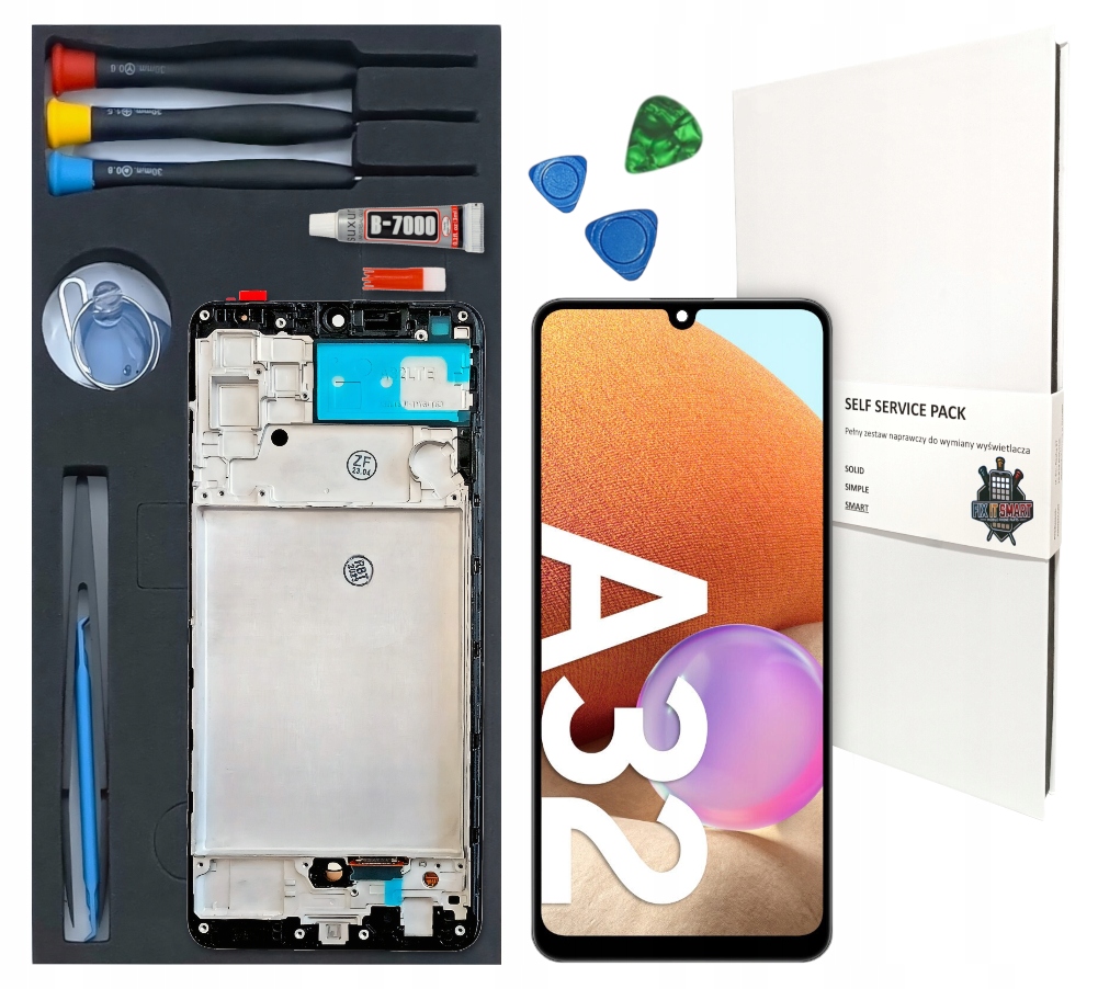 LCD displej Pro Samsung Galaxy A32 4G Incell Rámeček Výměnná Sada A325