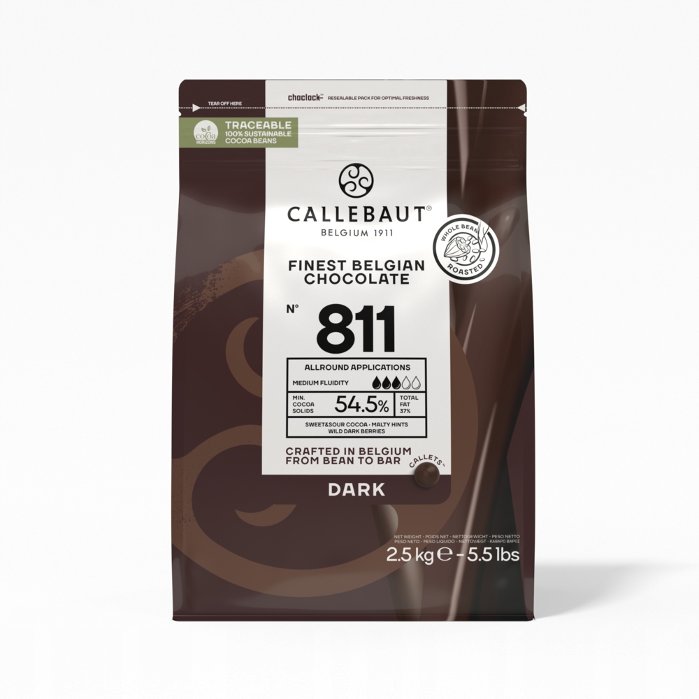 Levně Callebaut tmavá čokoláda 54,5% 811 2,5 kg