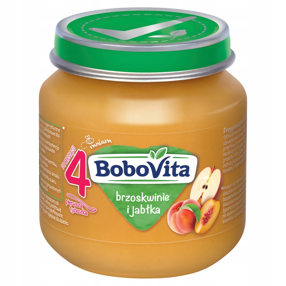 BOBOVITA Brzoskwinie i jabłka, 125g - krótka data