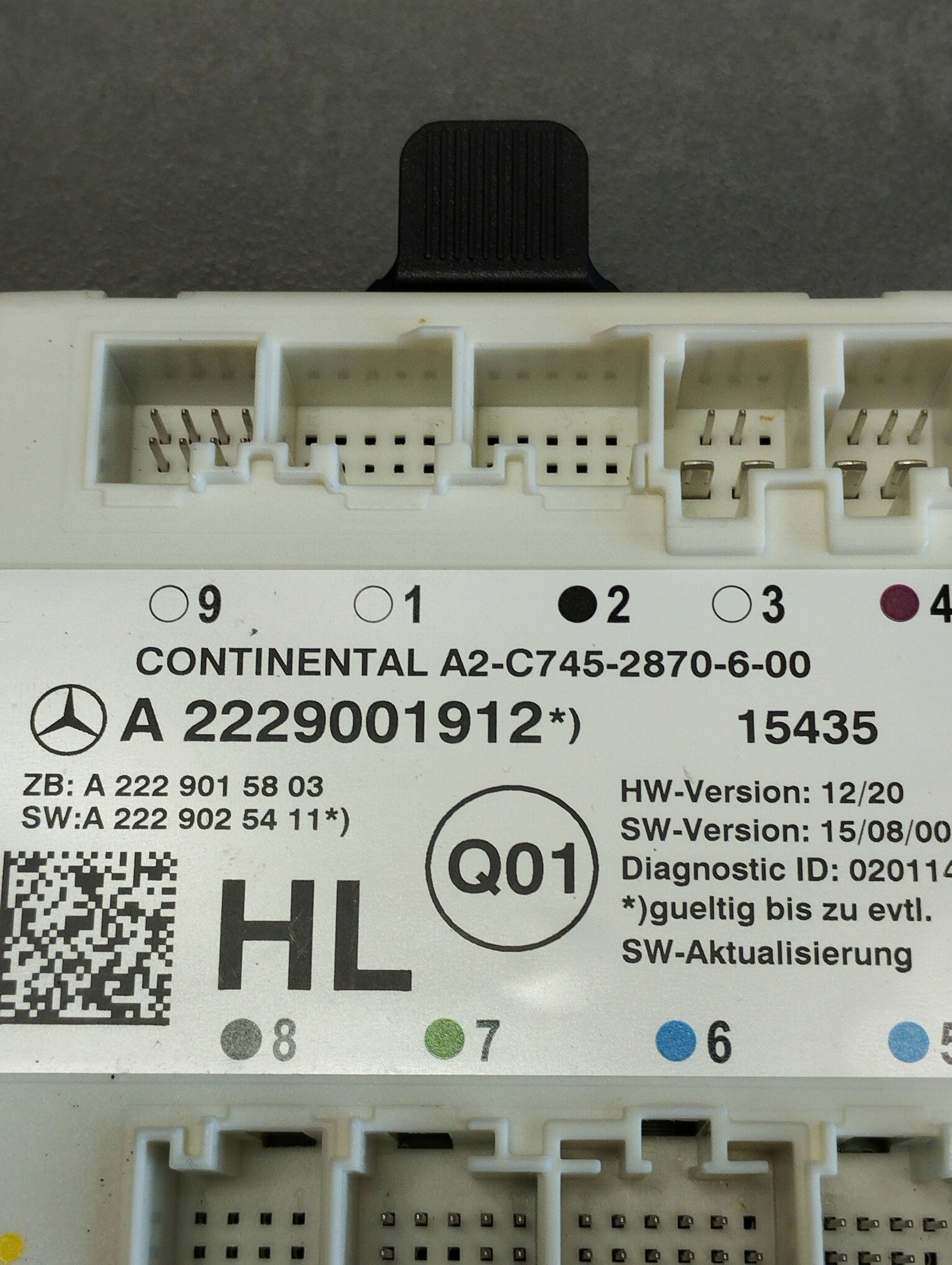 Mercedes-Benz GLC X253 module door left rear part A2229001912