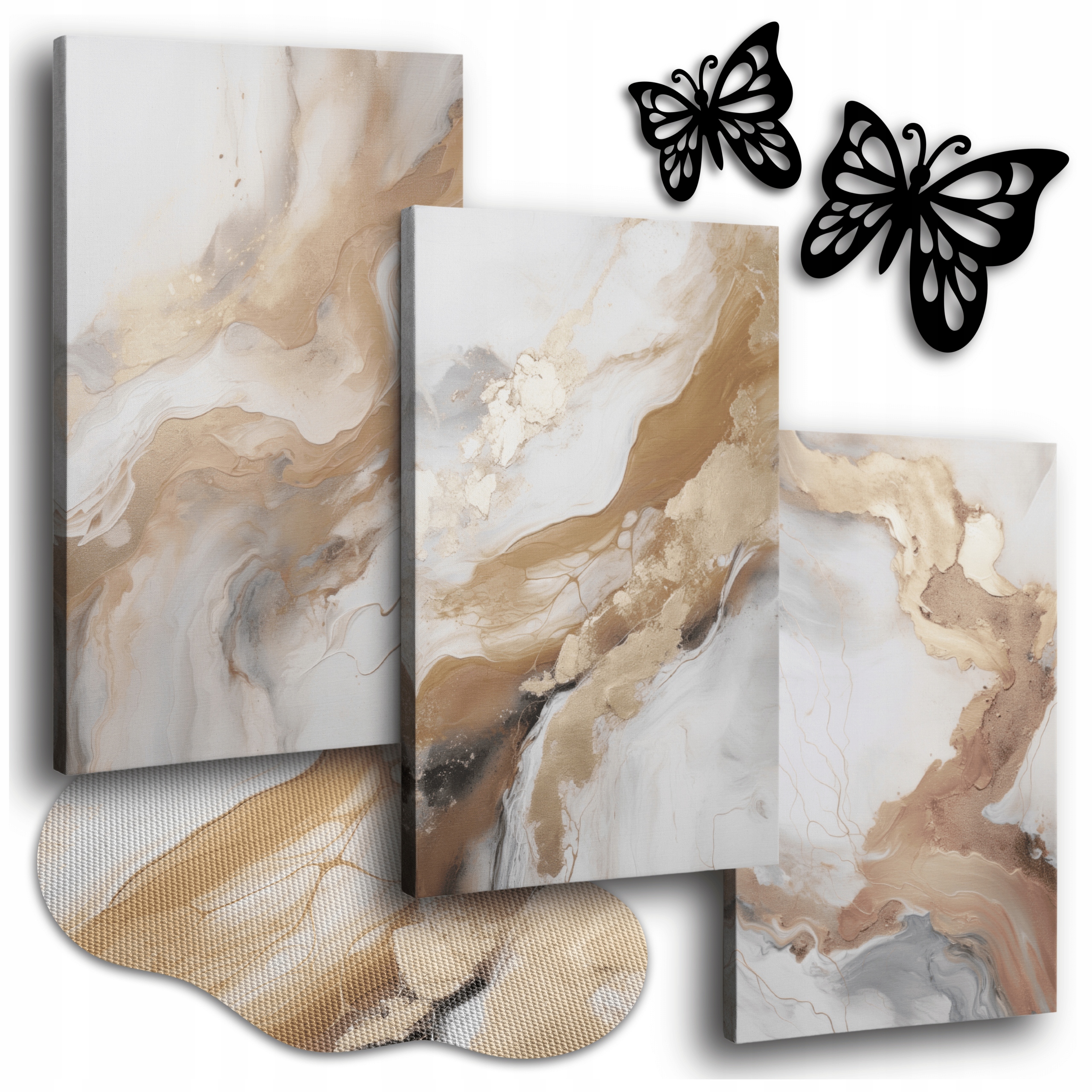 Obraz Na Plátně Minimalistické 150x70 cm Obrazy Na Zeď Mramor Zlaté 3x