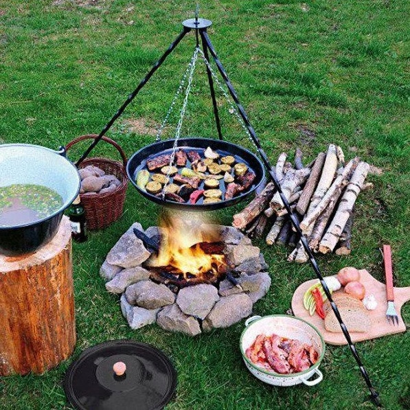 STOJAK TRÓJNÓG 120 cm NA KOCIOŁEK RUSZT GRILL WISZĄCY GRUBOŚĆ NOGI 10 mm Rodzaj wiszący