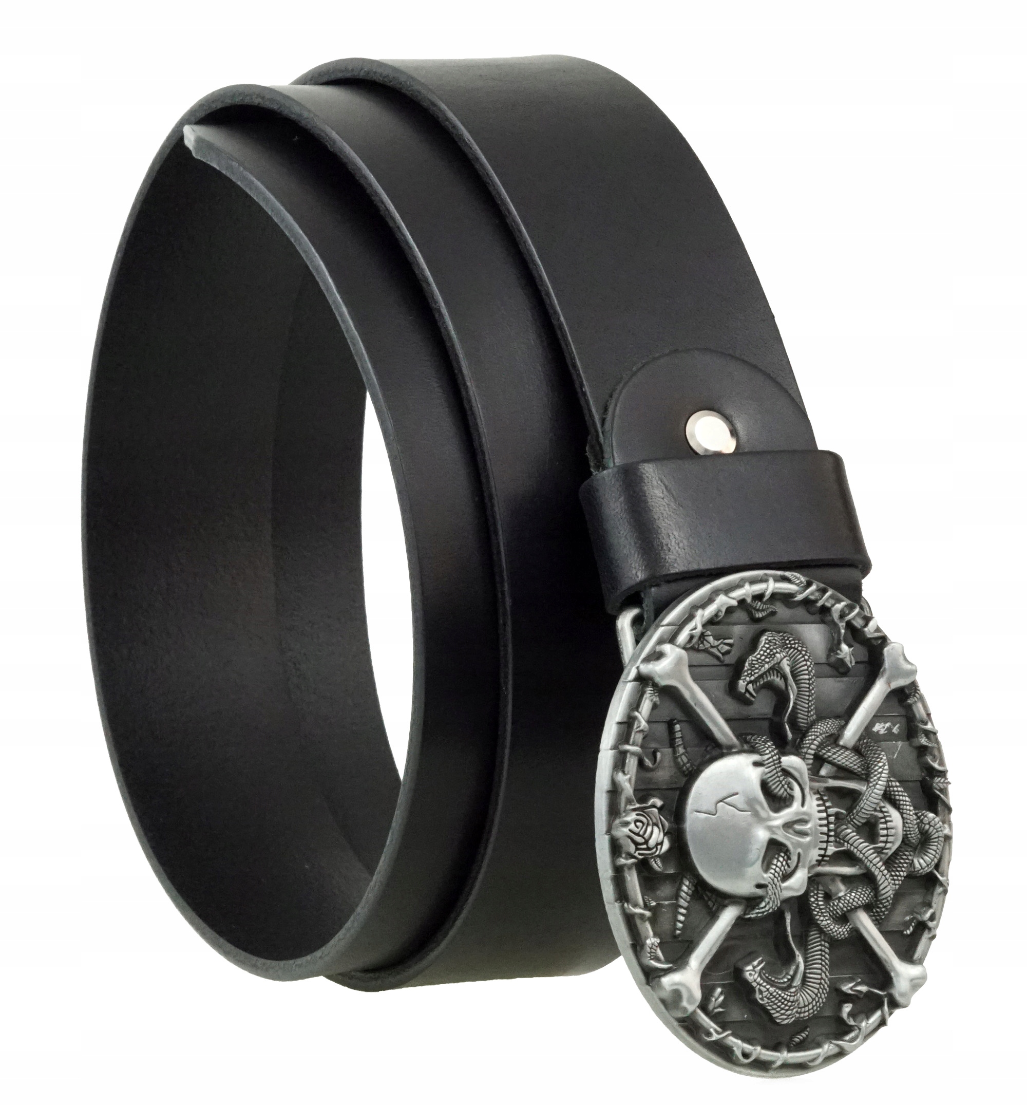 

Skórzany Pasek Do Spodni 4 CM Czarny Motocyklisty