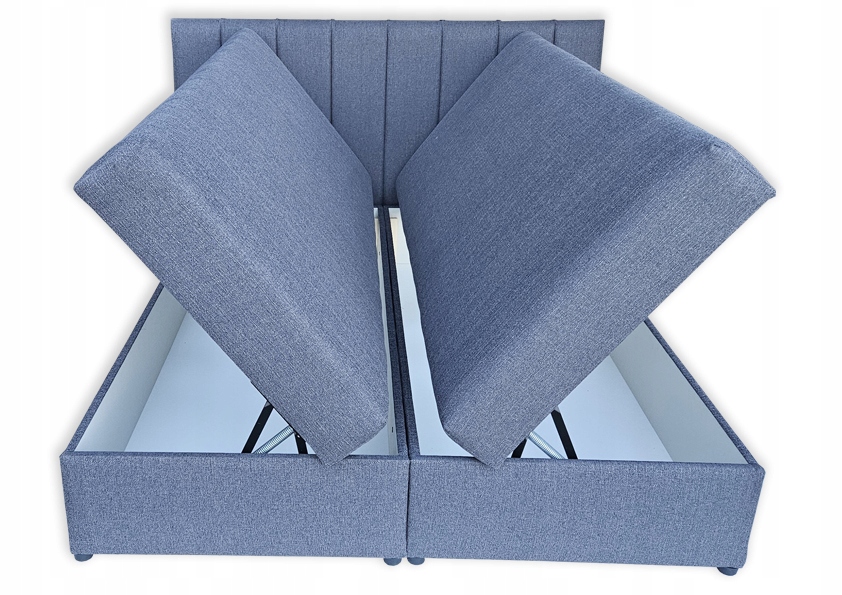 Łóżko dwuosobowe łóżko z pojemnikiem z topperem Długość mebla 160 cm