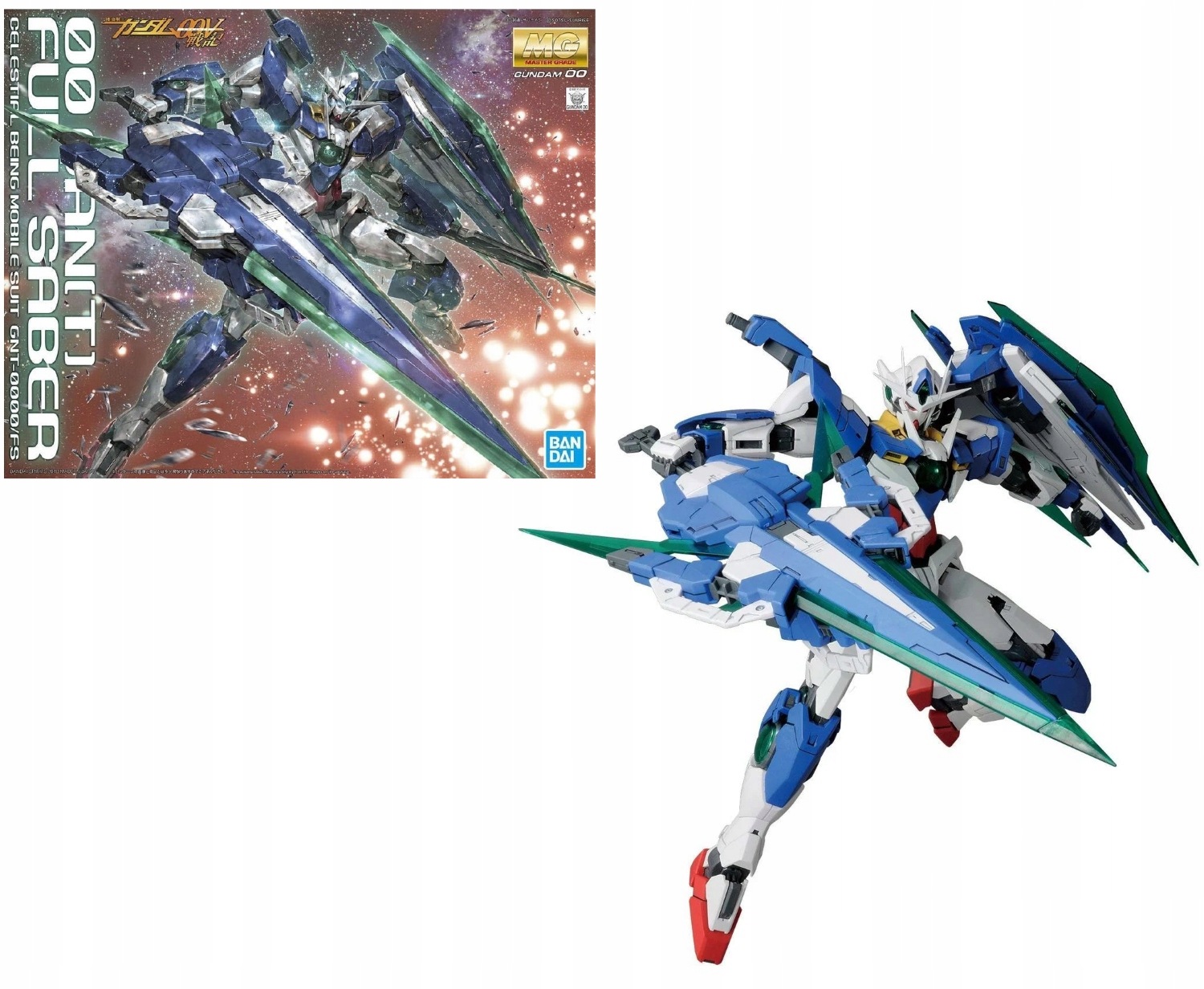 Bandai Gundam Mg 1/100 00 Qan(t) Full Saber Gunpla modelářský set