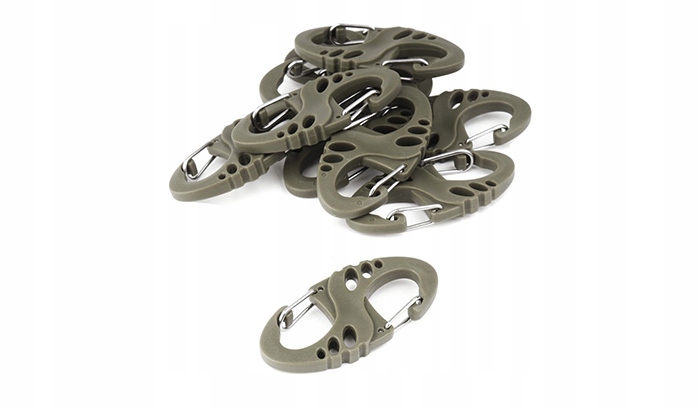 Mil-Tec Zestaw karabińczyków S-Hook Zielony Od 13458401