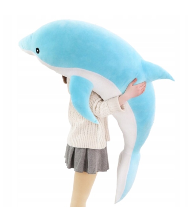 

Duża Maskotka Delfin Wałek Pluszak Aż 75CM