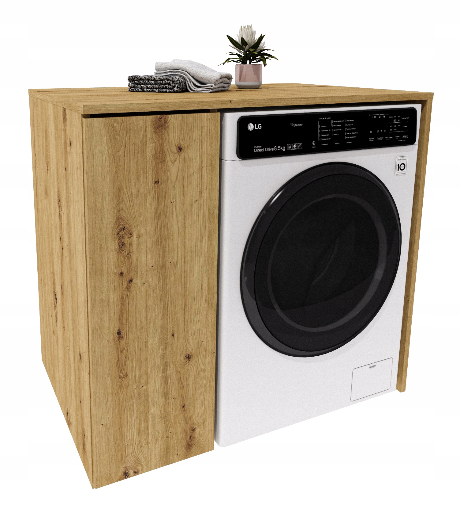 Skříňka na pračku do koupelny koupelnový regál vestavná pračka Dub Artisan