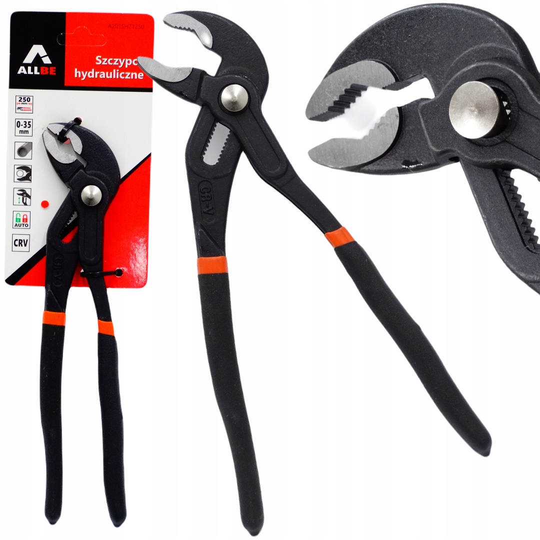Klucz Nastawny Szczypce Hydrauliczne Do Rur 250MM Z Przyciskiem Kute Crv