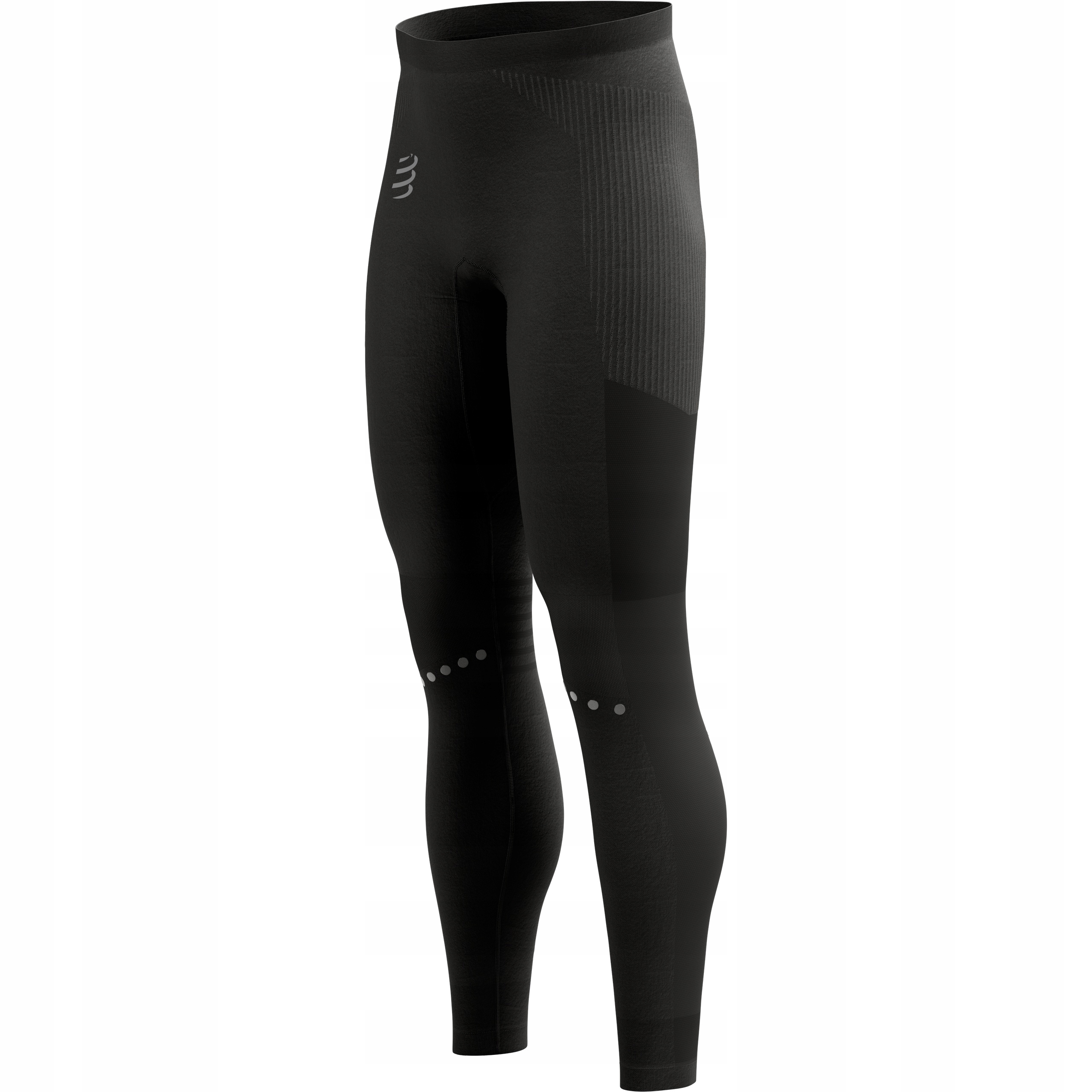 Legginsy Termiczne do Biegania Compressport Męskie Długie Czarne S