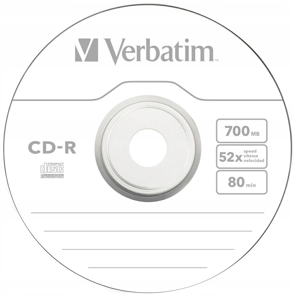 Cd-r Verbatim Extra Protection 700MB 52X 100 Ks 43411