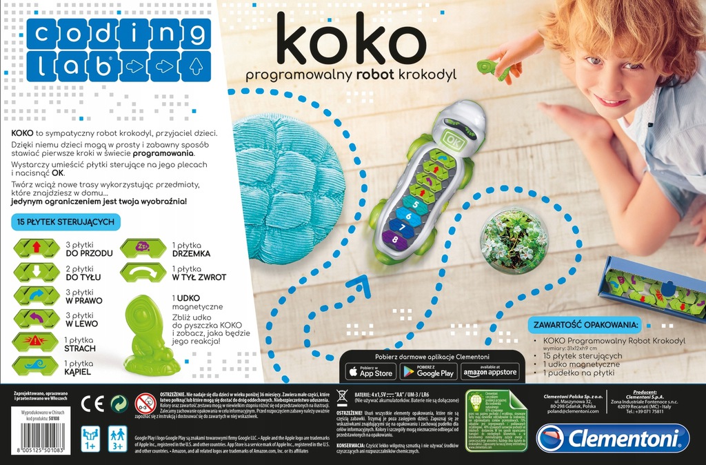 CODING LAB ROBOT KOKO LABORATORIUM ROBOTYKI Rodzaj do programowania i kodowania