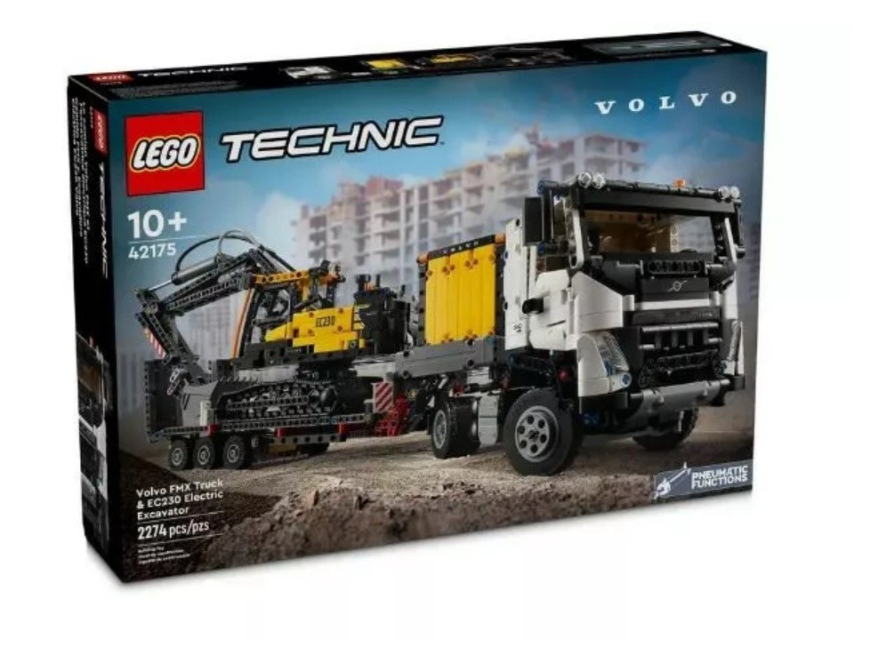 Lego Stavebnice Technic 42175 Nákladní automobil Volvo Fmx a bagr EC230 Electric