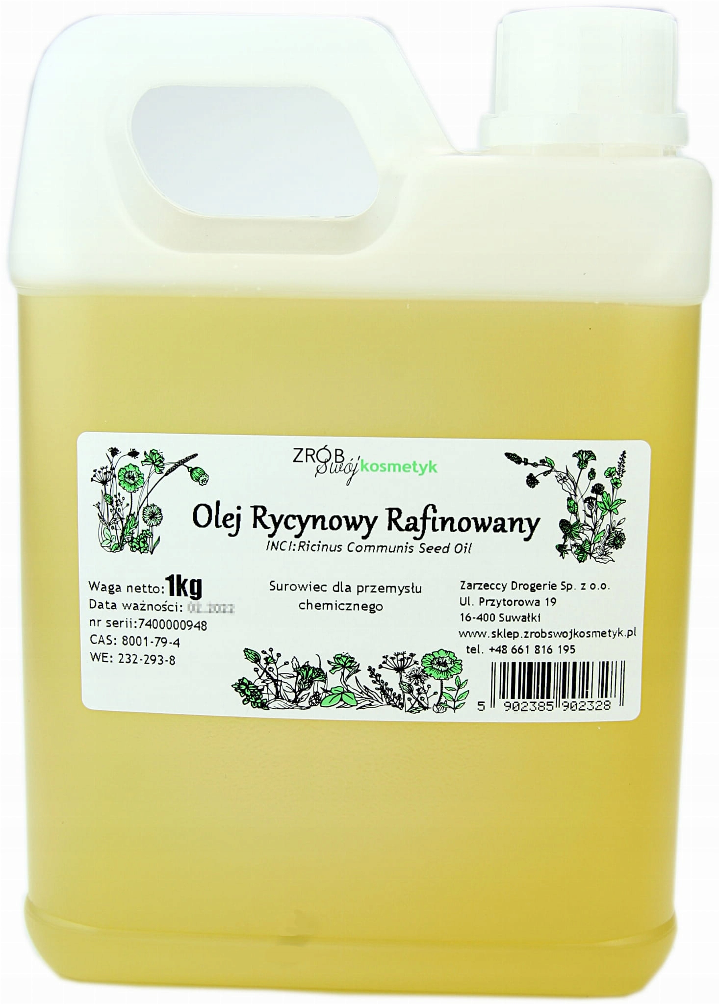 

Olej Rycynowy Rafinowany 1kg Zrób Swój Kosmetyk