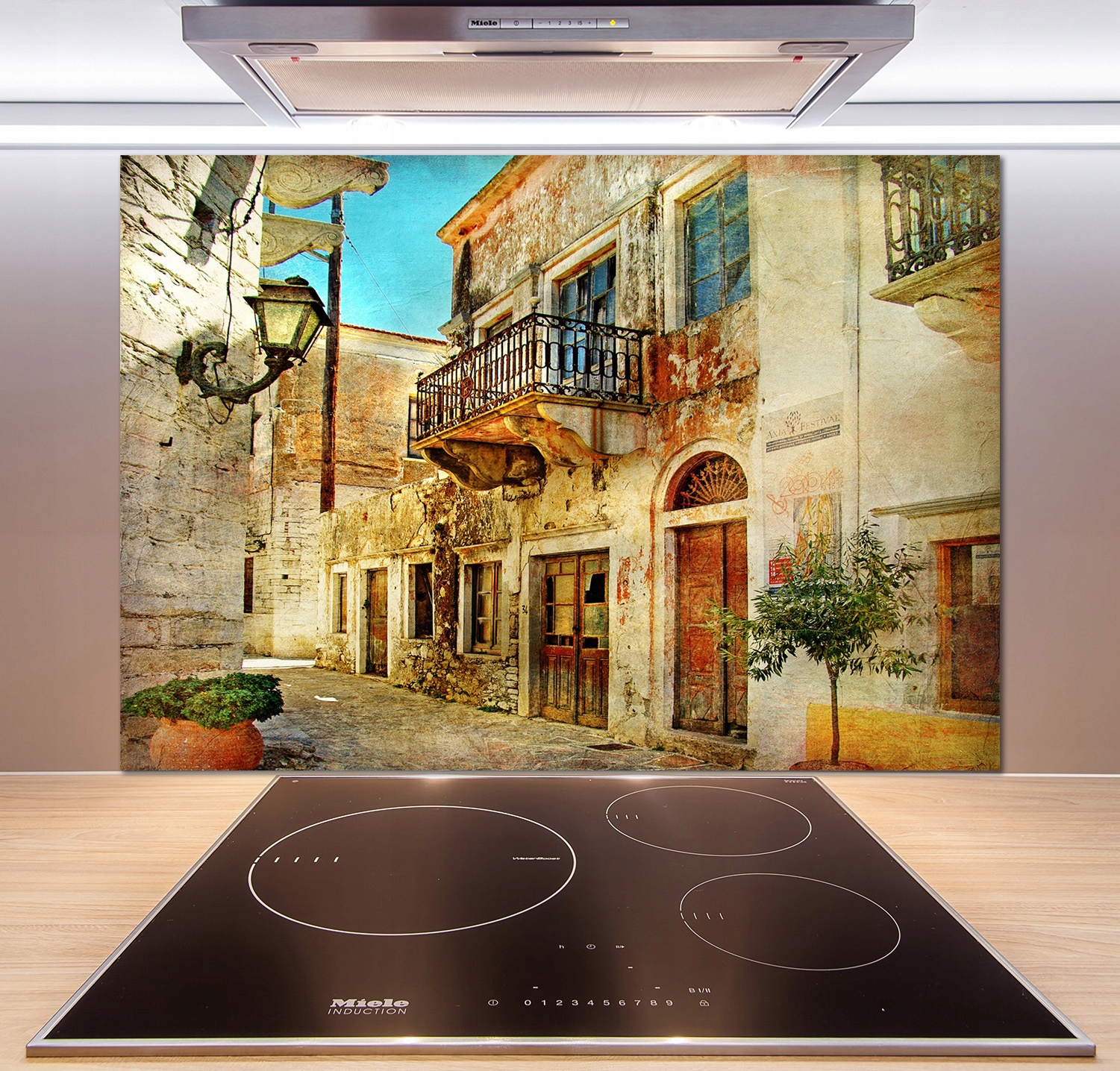 

Panel do kuchni Uliczki w Grecji 100x70 cm + Klej