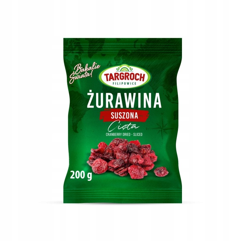 ŻURAWINA SUSZONA CIĘTA 200g TARGROCH