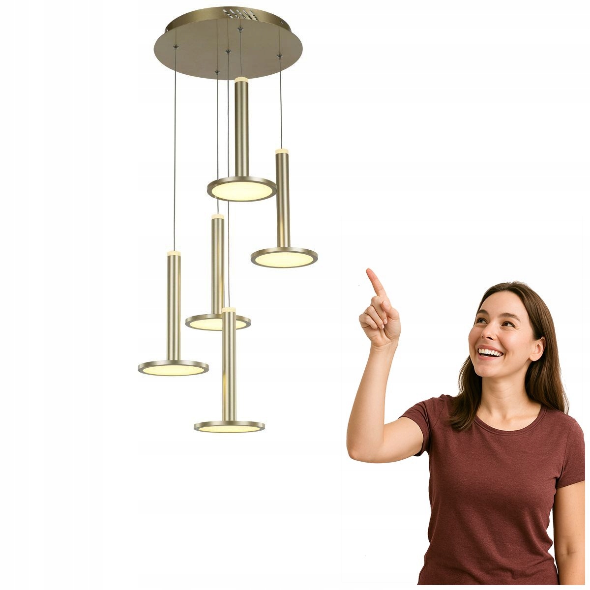 Závesná lampa Oliver MD17033012-5A Gold Italux