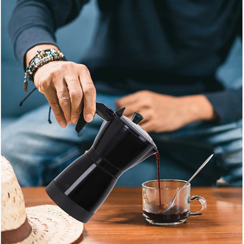 KAWIARKA ELEKTRYCZNA ZAPARZACZ DO KAWY ESPRESSO STYLOWA POJEMNOŚĆ 300ml Pojemność (w filiżankach) 6