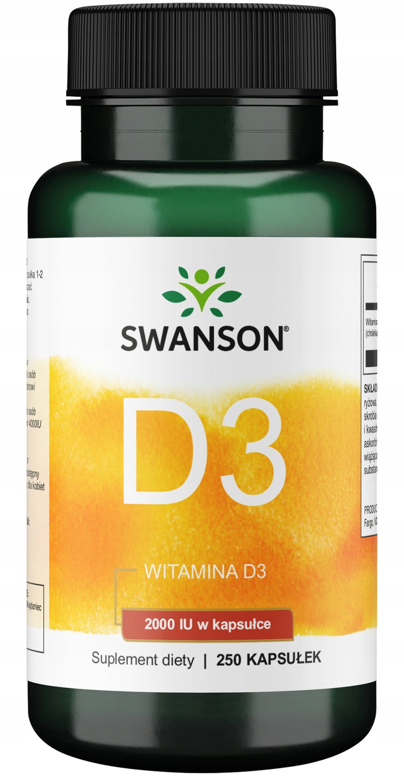 WITAMINA SŁOŃCA D3 2000 250k.zęby kości SWANSON