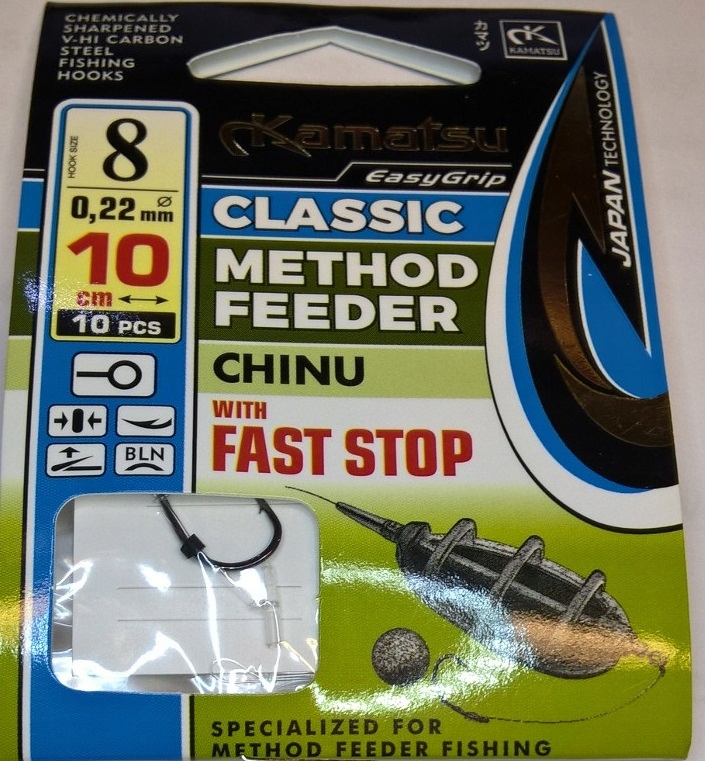 Przypon method feeder Fast Stop hak 8, 10cm 0,22mm