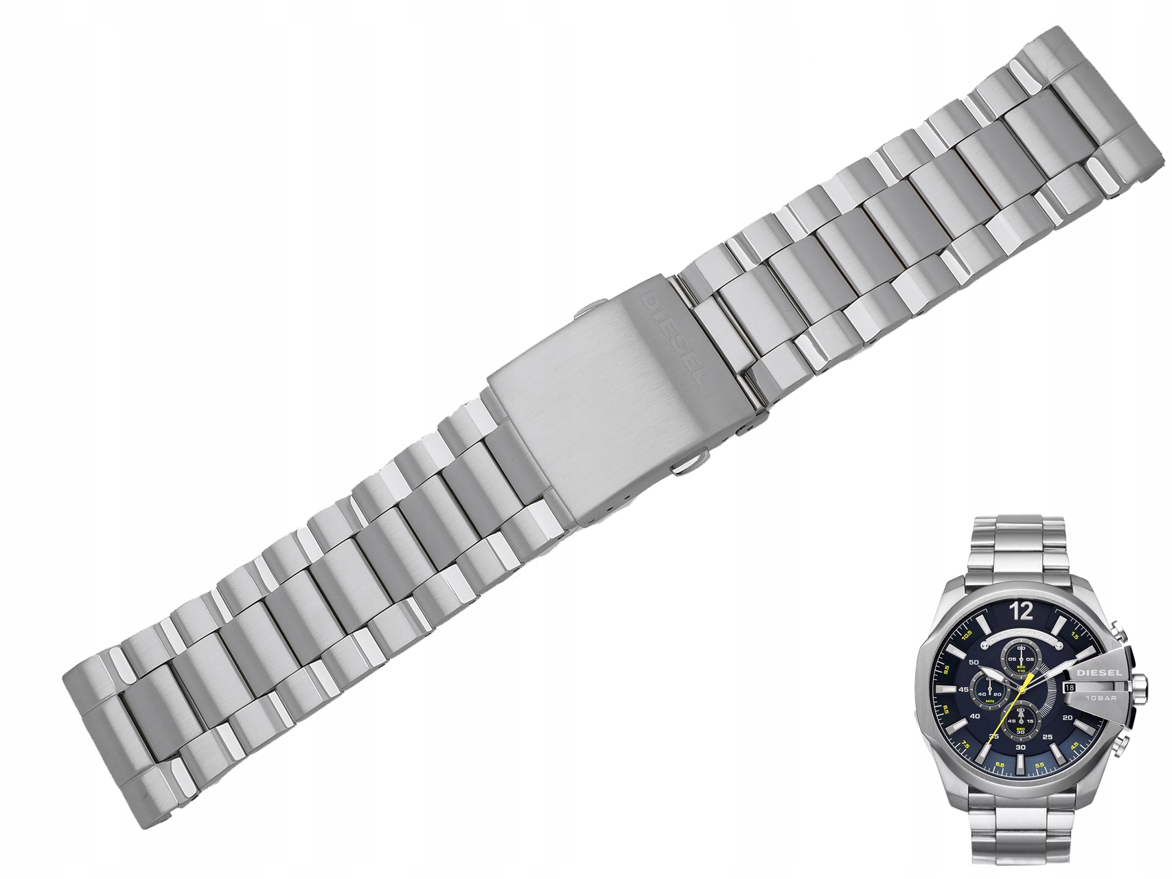 Náramek Diesel DZ4465 stříbrný 26 mm, originální